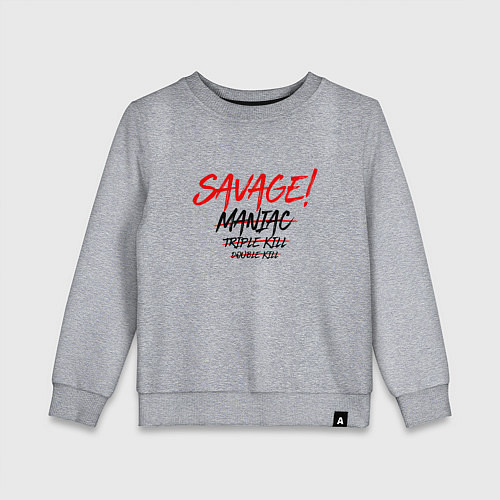Детский свитшот SAVAGE ! / Меланж – фото 1