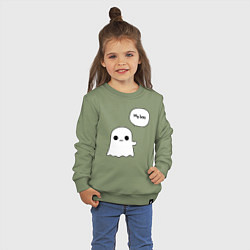Свитшот хлопковый детский My boo, цвет: авокадо — фото 2
