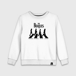 Свитшот хлопковый детский The Beatles, цвет: белый
