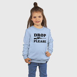Свитшот хлопковый детский Drop Please, цвет: мягкое небо — фото 2