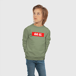 Свитшот хлопковый детский GG EZ, цвет: авокадо — фото 2