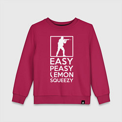 Свитшот хлопковый детский Изи пизи лемон сквизи CS GO, цвет: маджента