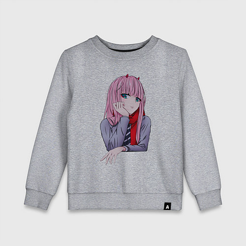 Детский свитшот Zero Two / Меланж – фото 1