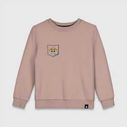 Свитшот хлопковый детский One piece, цвет: пыльно-розовый