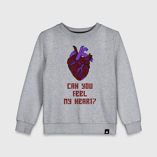 Детский свитшот Bring Me The Horizon 2D Сердце / Меланж – фото 1