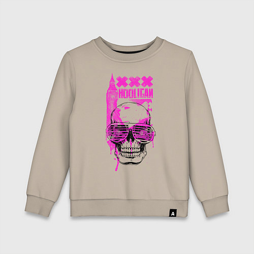 Детский свитшот Skull Hooligan / Миндальный – фото 1