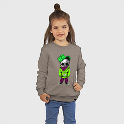 Свитшот хлопковый детский Skoda Skull Z, цвет: утренний латте — фото 2