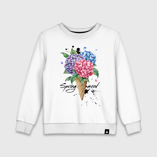 Детский свитшот Весеннее настроение / Белый – фото 1