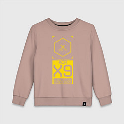 Свитшот хлопковый детский ACR X9 Cyberpunk 2077, цвет: пыльно-розовый
