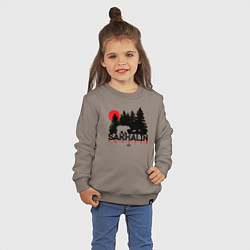 Свитшот хлопковый детский Sakhalin forever, цвет: утренний латте — фото 2