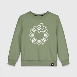 Свитшот хлопковый детский Семь смертных грехов, цвет: авокадо