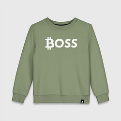 Детский свитшот БИТКОИН ДЕД BITCOIN BOSS