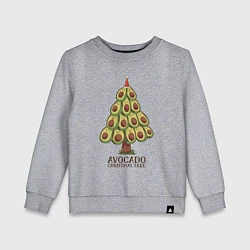 Свитшот хлопковый детский Avocado Christmas Tree, цвет: меланж