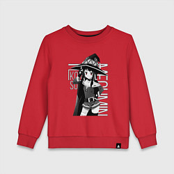 Свитшот хлопковый детский Мегумин, цвет: красный
