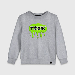 Свитшот хлопковый детский Токсик toxik, цвет: меланж