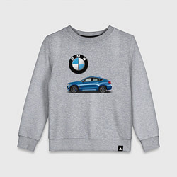 Свитшот хлопковый детский BMW X6, цвет: меланж