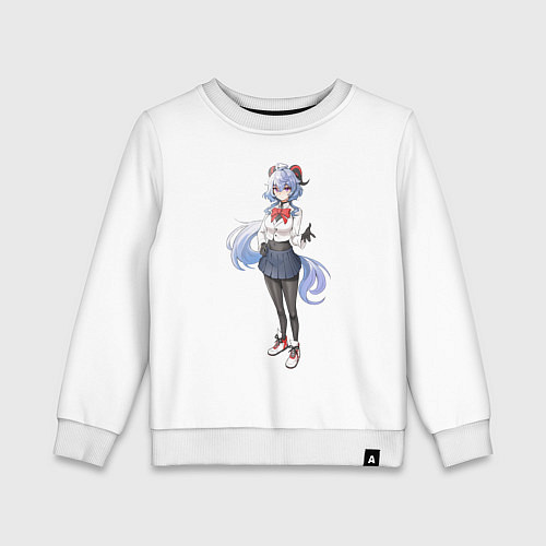 Детский свитшот Школьница Гань Юй / Белый – фото 1