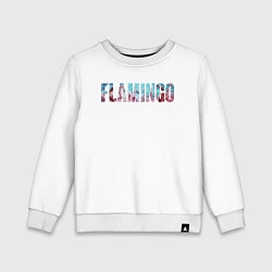 Свитшот хлопковый детский FLAMINGO, цвет: белый