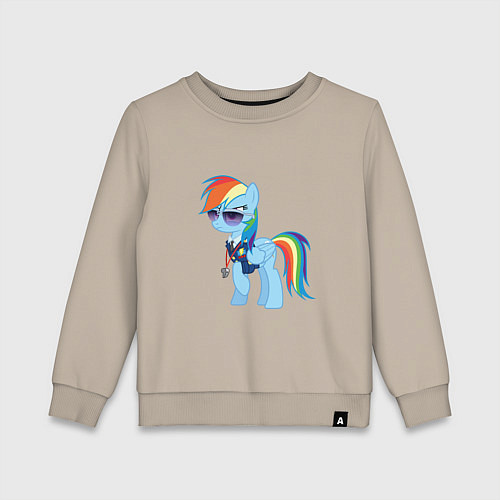 Детский свитшот Pony - Rainbow Dash / Миндальный – фото 1