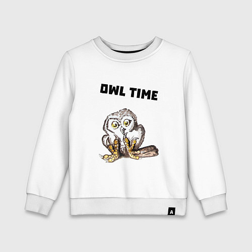 Детский свитшот Owl time / Белый – фото 1