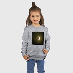 Свитшот хлопковый детский Луна на фоне ночного неба, цвет: меланж — фото 2
