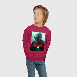 Свитшот хлопковый детский Слезы в дожде Blade Runner, цвет: маджента — фото 2