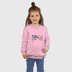 Свитшот хлопковый детский DMX USA, цвет: светло-розовый — фото 2