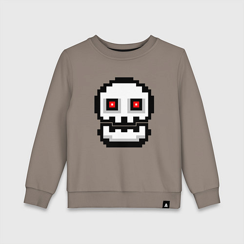Детский свитшот Skull Geometry Dash / Утренний латте – фото 1