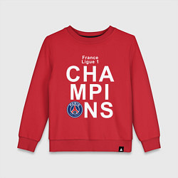 Свитшот хлопковый детский PSG CHAMPIONS, цвет: красный