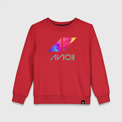 Детский свитшот AVICII RAIBOW / Красный – фото 1