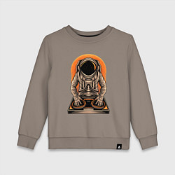 Свитшот хлопковый детский Космонавт диджей - cosmo DJ, цвет: утренний латте