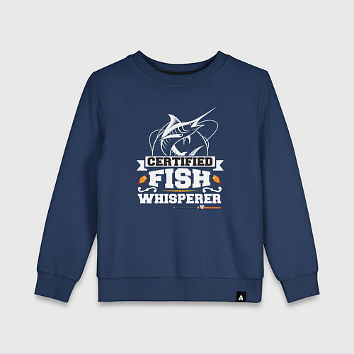 Детский свитшот Тихая рыбалка / Тёмно-синий – фото 1