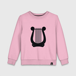 Свитшот хлопковый детский Музыкальный инструмент, цвет: светло-розовый