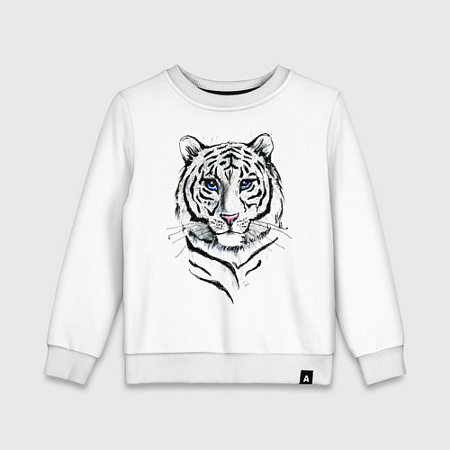 Детский свитшот Белый тигр / Белый – фото 1