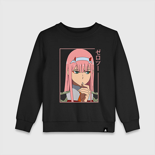 Детский свитшот Darling in the Franxx 02 / Черный – фото 1