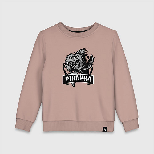 Детский свитшот Пиранья / Пыльно-розовый – фото 1