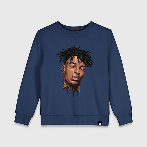 Детский свитшот 21 Savage / Тёмно-синий – фото 1