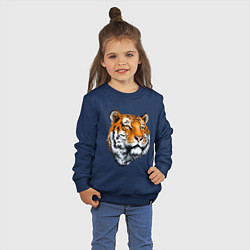 Свитшот хлопковый детский Тигр, цвет: тёмно-синий — фото 2