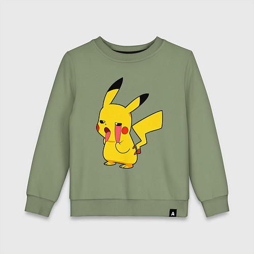 Детский свитшот Уставший Пикачу / Авокадо – фото 1