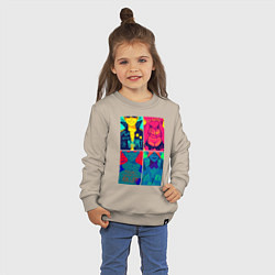 Свитшот хлопковый детский Gurren Lagann posters, цвет: миндальный — фото 2