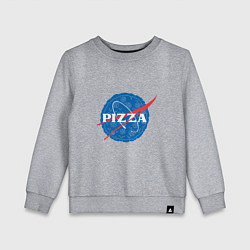 Свитшот хлопковый детский NASA Pizza, цвет: меланж