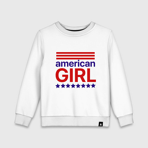 Детский свитшот American girl / Белый – фото 1