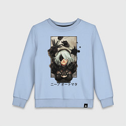 Свитшот хлопковый детский Nier, цвет: мягкое небо