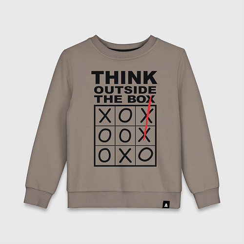 Детский свитшот THINK OUTSIDE THE BOX / Утренний латте – фото 1