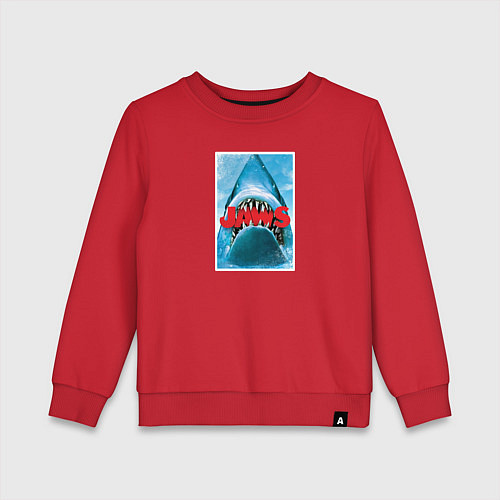 Детский свитшот Jaws classic / Красный – фото 1