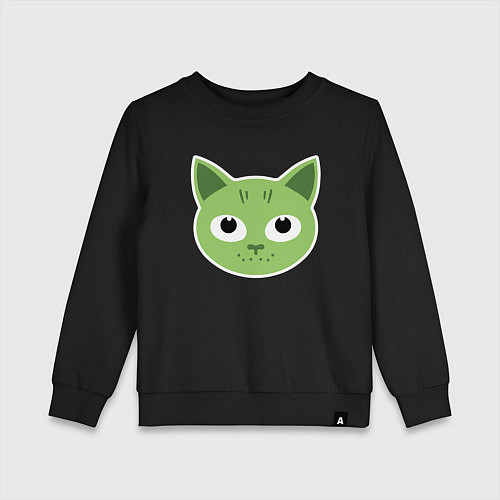 Детский свитшот Green Cat / Черный – фото 1