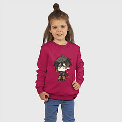 Свитшот хлопковый детский Чиби Чжун Ли, цвет: маджента — фото 2