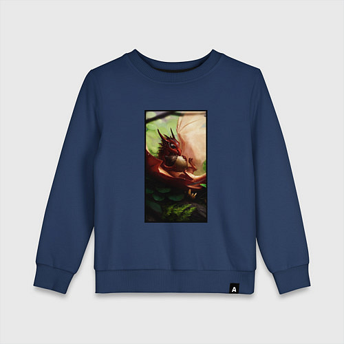 Детский свитшот Дракоша / Тёмно-синий – фото 1