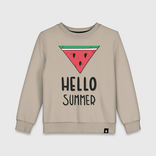 Детский свитшот HELLO SUMMER / Миндальный – фото 1