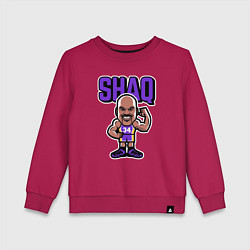 Свитшот хлопковый детский Shaq, цвет: маджента